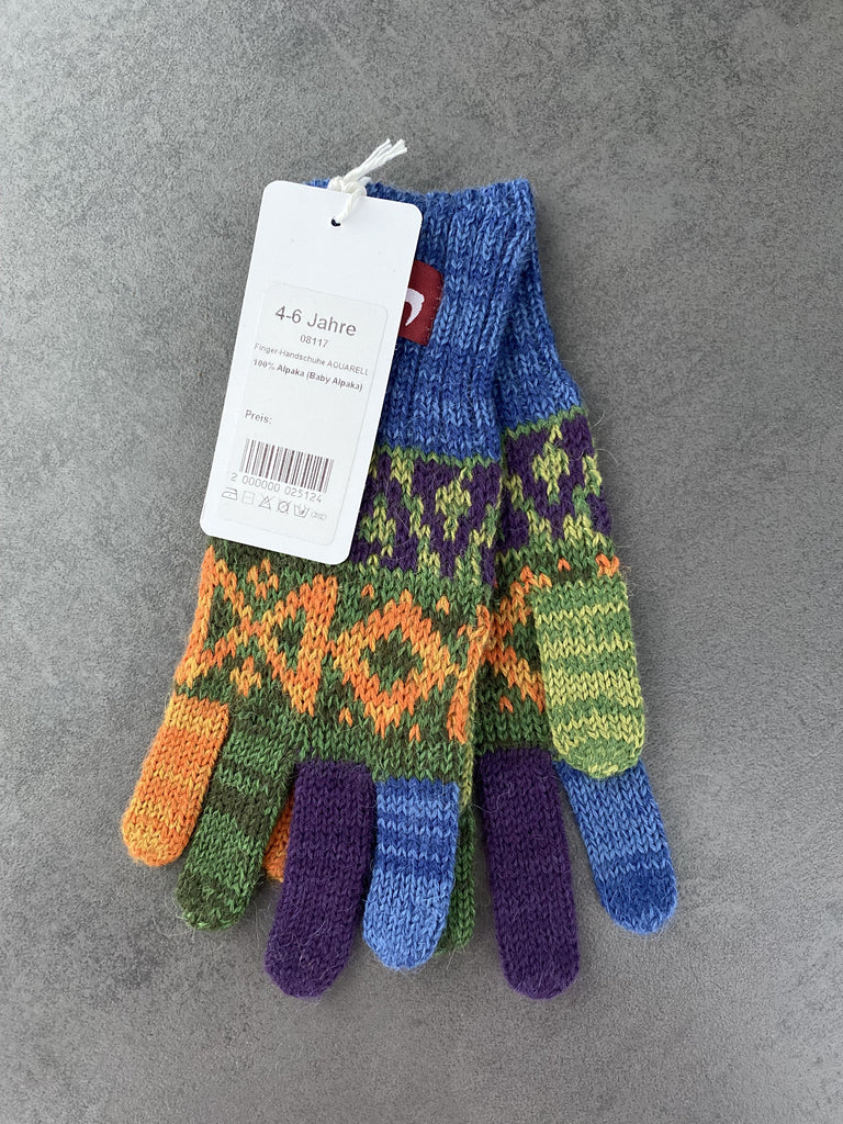 kinder handschuhe finger Kinder Handschuh AQUARELL – Höhendorf Alpakas